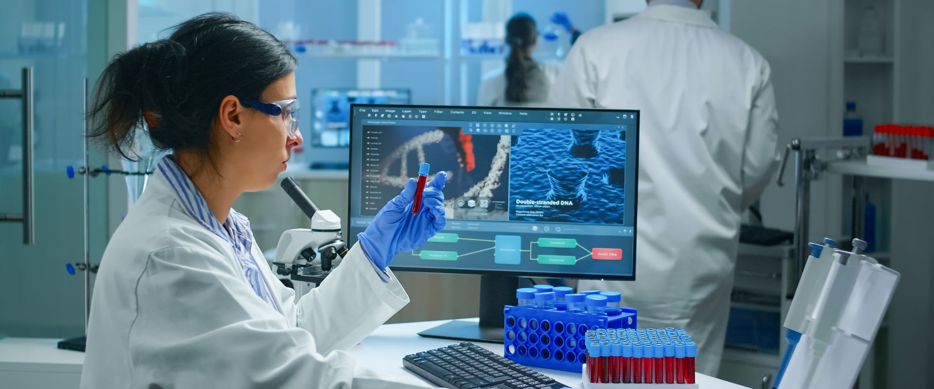 Medical Laboratory Technician working in a clinical lab