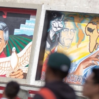 Murals of César Chávez and Malcolm X